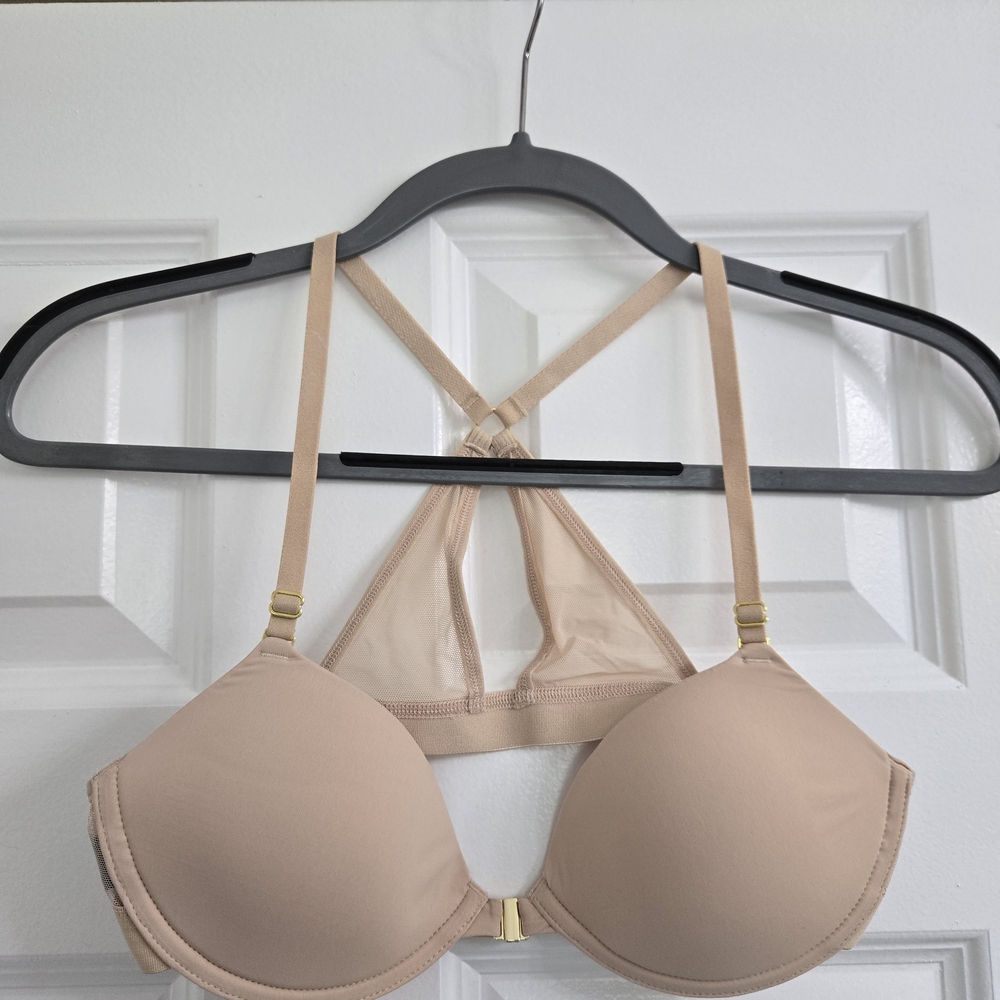Tan Molded Cup Bra with Adjustable Straps